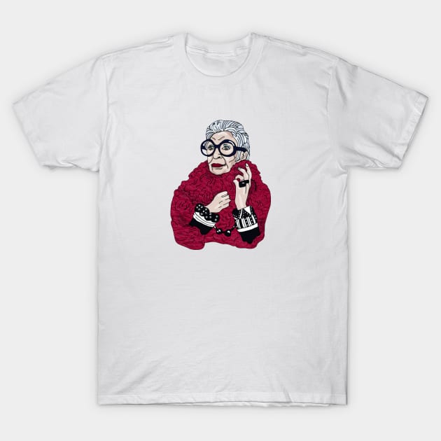 Iris Apfel Art Fashion T-Shirt by The Prediksi 